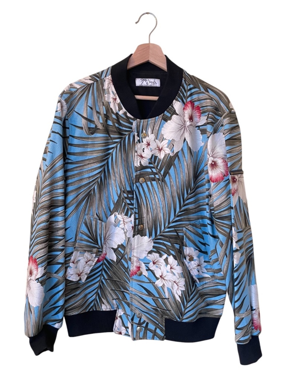 Jungle Girl Botanical Print Bomber Style Jacket